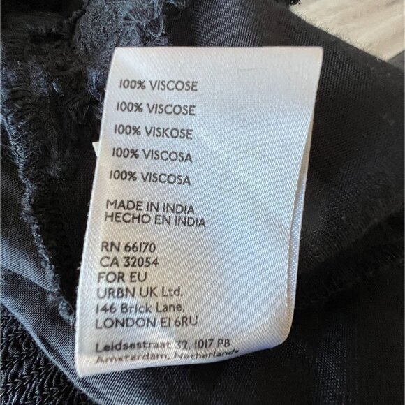 Free‎ People Revolve Womens Janelle Lace Top Size S Bohemian Romantic Black - Picture 9 of 11